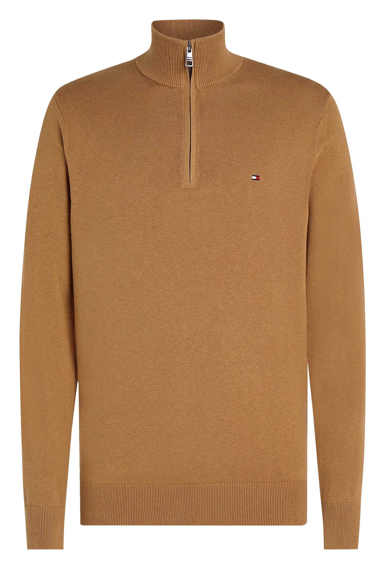  TOMMY HILFIGER   Maglione a collo alto regular fit in cotone bio e cashmere | Kaki